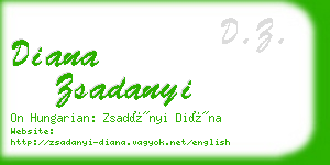 diana zsadanyi business card